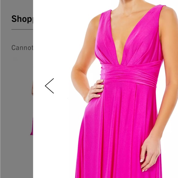 Mac Duggal Ieena Satin V-Neck Gown Size 08 - Picture 2 of 11